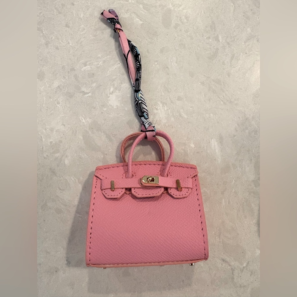 Pink Mini Top-Handle Bag Charm
